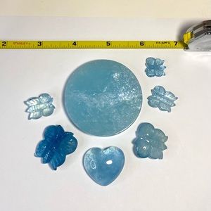 Aquamarine crystal bundle